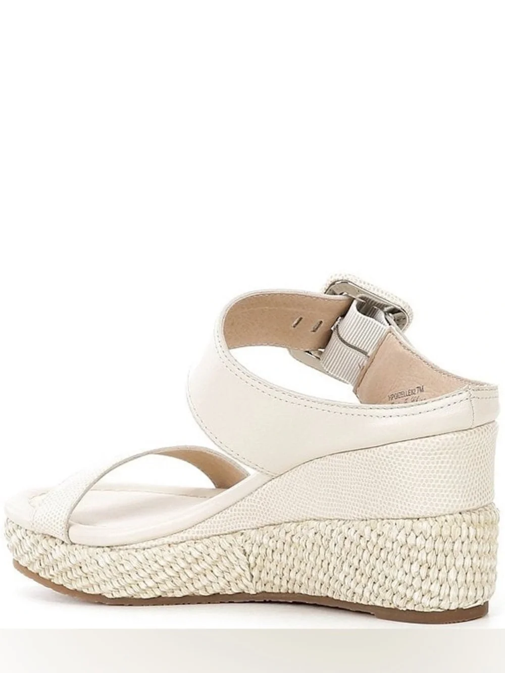 NWOT DONALD J. PLINER Gizelle Leather Buckle Double Banded Raffia Wedges Size 9